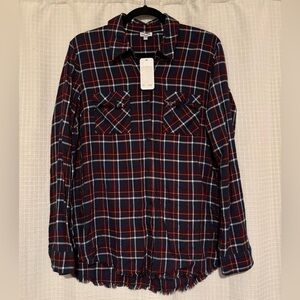 Splendid  Marguerite Plaid flannel shirt buttoned